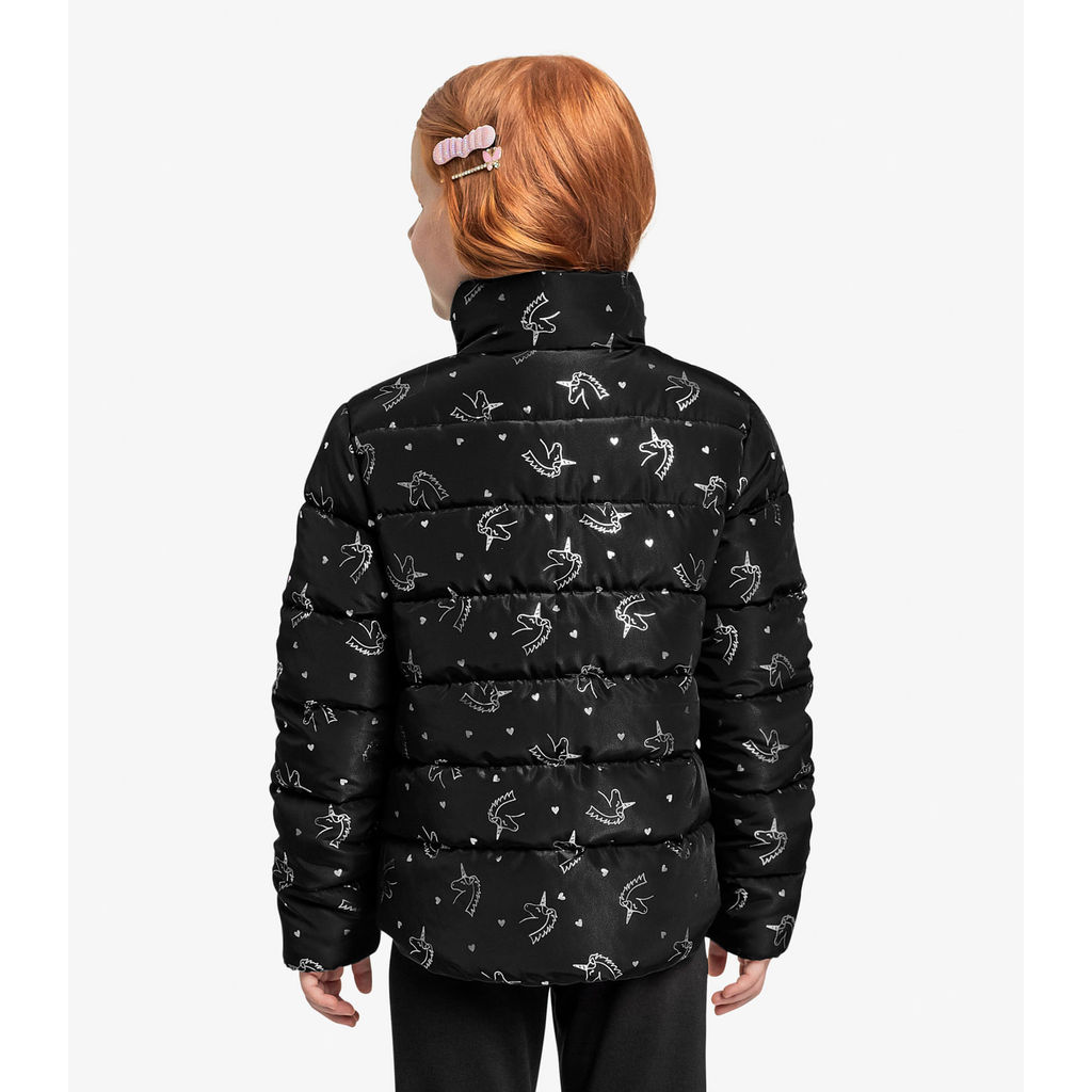 Detalhes do Jaqueta Puffer Infantil Feminina Trick Nick Preto
