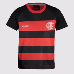 Camisa Flamengo Principia Juvenil Preta e Vermelha