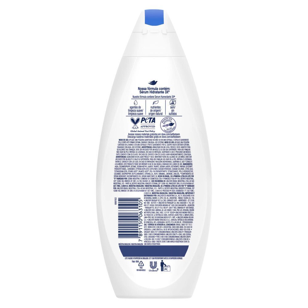 Detalhes do Sabonete Líquido Dove Nutricao profunda 250ml