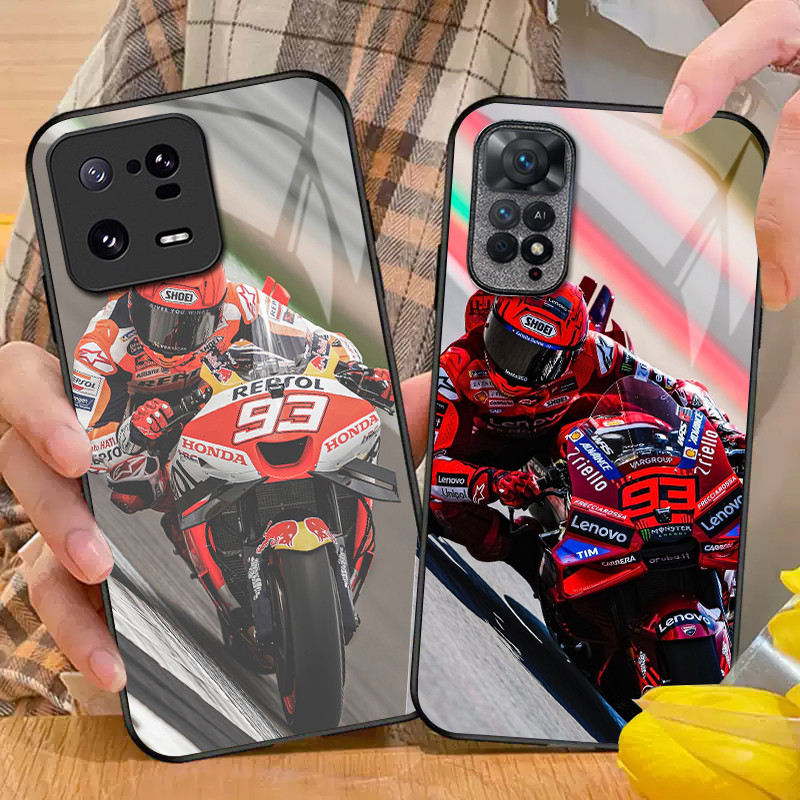 Marc Marquez 93 04 Capa De Telefone De Vidro Para Xiaomi POCO X3 X4 GT NFC X5 X6 PRO 5G F3 F4 F5 M3 M4 M5 M6 4G