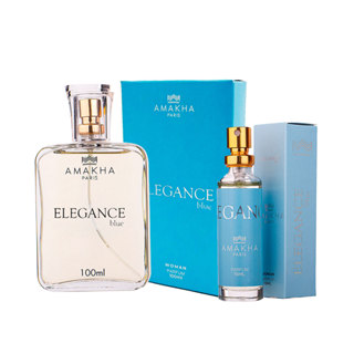 Kit Perfumada Feminino Elegance Blue - Perfume 100ml + 15ml | Amakha Paris em Oferta na Shopee