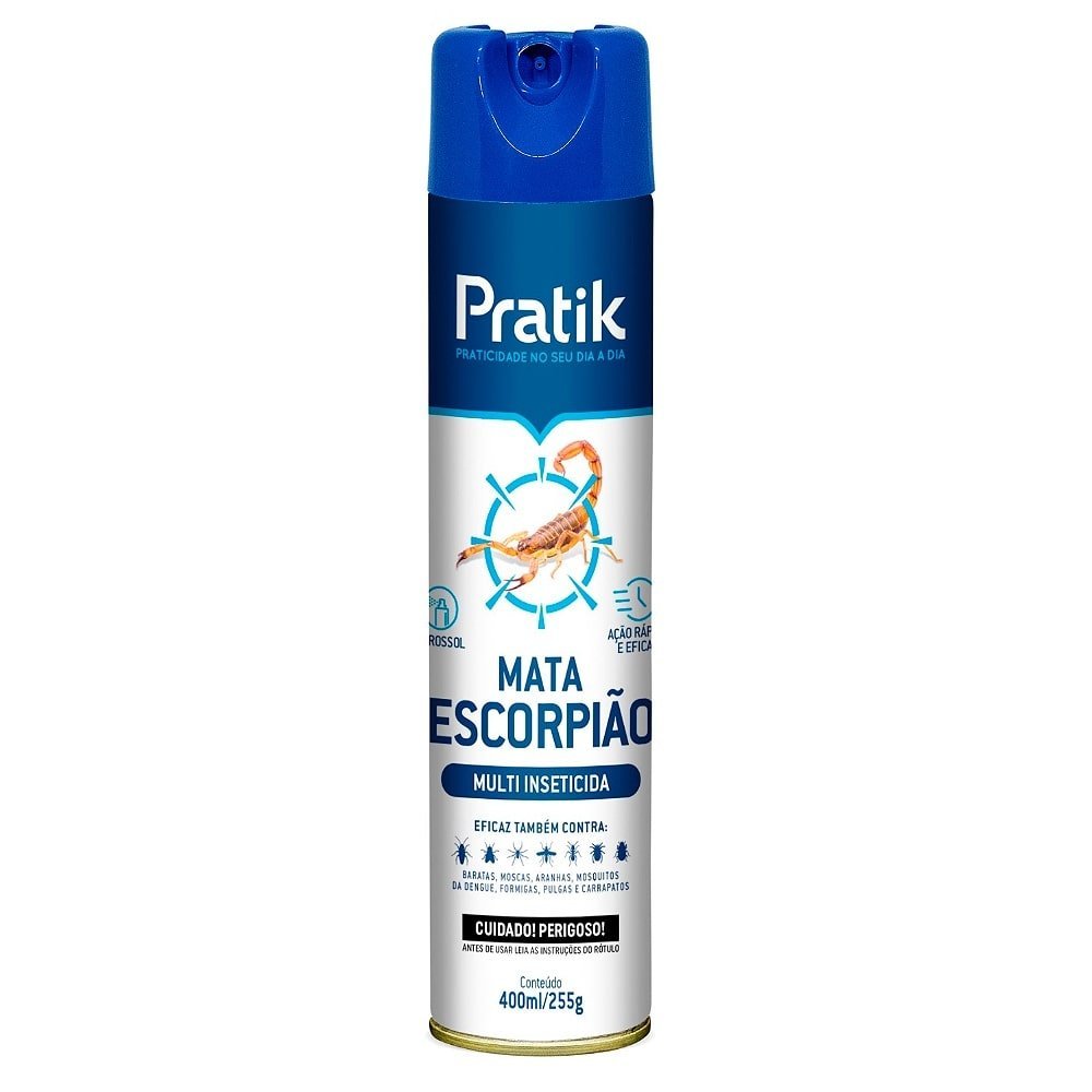 Inseticida Aerosol Pratik Insect Mata Até Escorpião 400ml em Oferta na Shopee