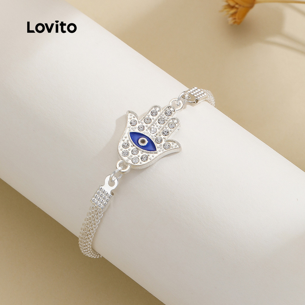Lovito Pulseira de strass LCS28A21 em Oferta na Shopee