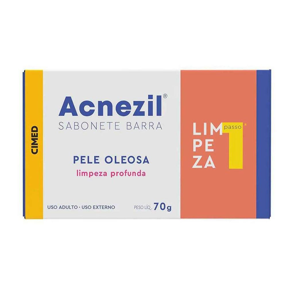 Acnezil Sabonete Barra Pele Oleosa 70g - Cimed