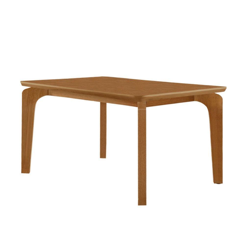 Mesa De Jantar Liz 120cm Canto Copo Moderna Mobília Naturalle