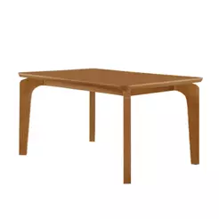 Mesa De Jantar Liz 120cm Canto Copo Moderna Mobília Naturalle