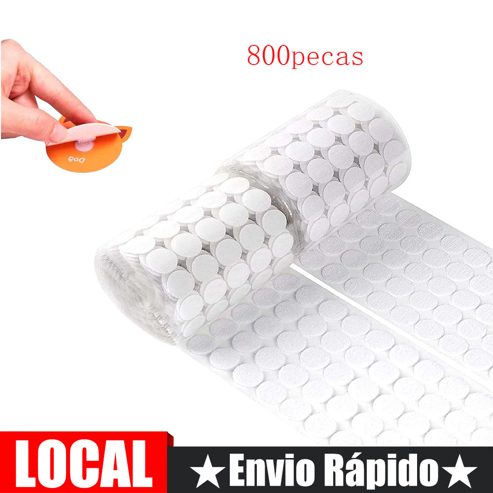 Fita autoadesiva redonda de velcro com velcro e velcro preto