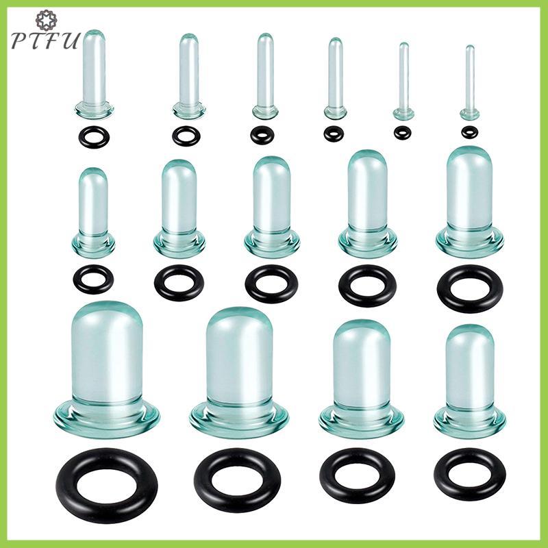 PTFU > 2 Peças Kit De Alongamento De Medidores De Ouvido De Vidro Expansor Cônico Curto 1.6-16mm Túneis E Plugues Joias em Oferta na Shopee