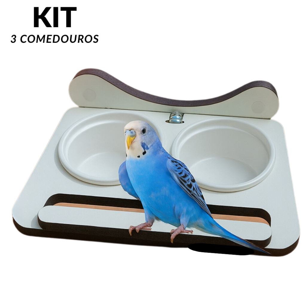 Comedouro para Gaiola e viveiro de Pássaros | Acessório Pet para Alimentar aves com Sementes