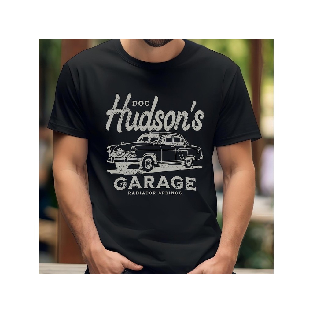 Camiseta Unissex Oversized Plus Size Feminina Masculina Streetwear Retro Doc Hudson's Garage Shirt