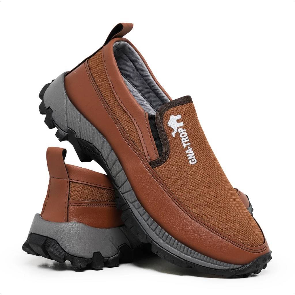 Tênis Sapatilha Estilo Mocassim Moderno Confortável para Trilha e Caminhada com Elástico Leve e Flexível
