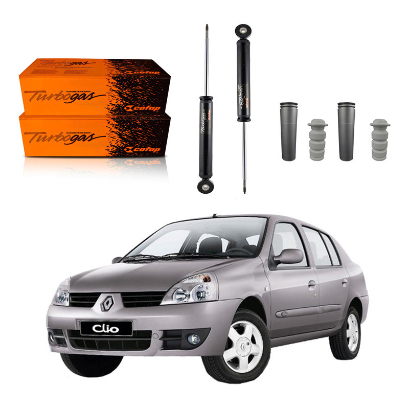 Kit Amortecedor Traseiro, Clio Sedan 1.0 1.6 2003 A 2009