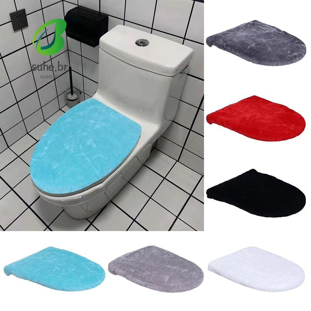 Tampa Da Do Vaso Sanitário SFBSF , Capa Macia Lavável Contra Poeira Toalete , Almofada Elástica Universal Antiderrapante
