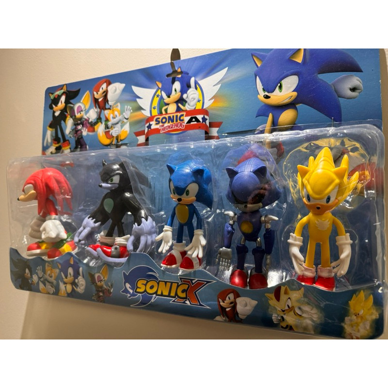 Kit Cartelado Sonic completo 5 bonecos Grandes 15 cm infantil articulado Alta Qualidade Envio HOJE!