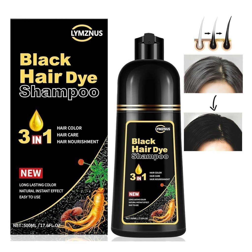 Shampoo para cabelos pretos 3 em 1500 ml