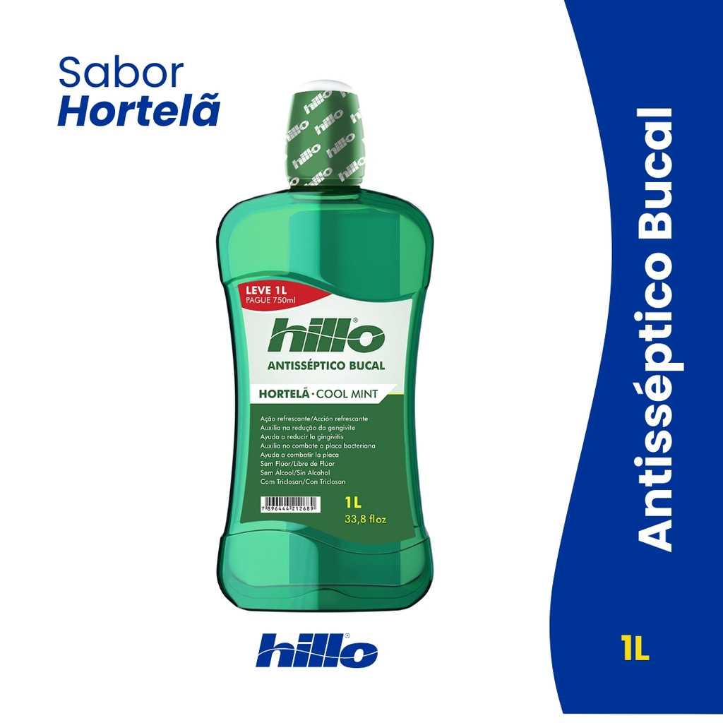 Antisséptico Bucal Hortelã 1L Hillo