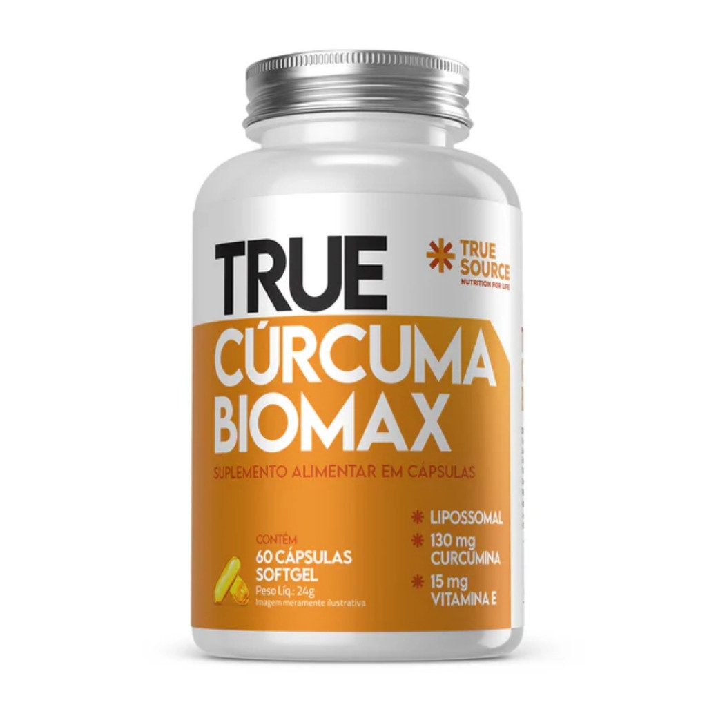 True Cúrcuma Biomax Lipossomal Pote 60 Cápsulas True Source em Oferta na Shopee