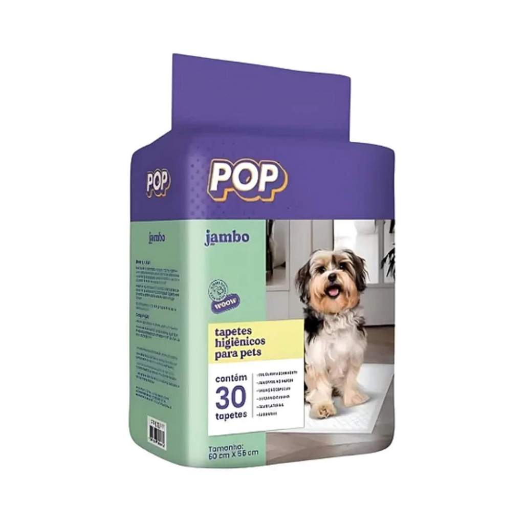 Tapete Higienico Jambo Pop Cães 30 Peças 60x55 Jambo Pets - 10975 em Oferta na Shopee