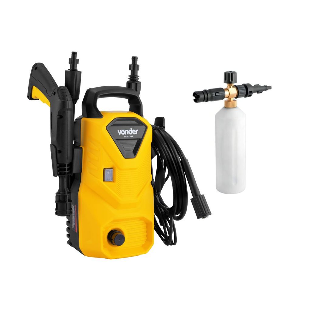 Lavadora de alta pressão LAV1300 + Snowfoam 750ml VONDER em Oferta na Shopee