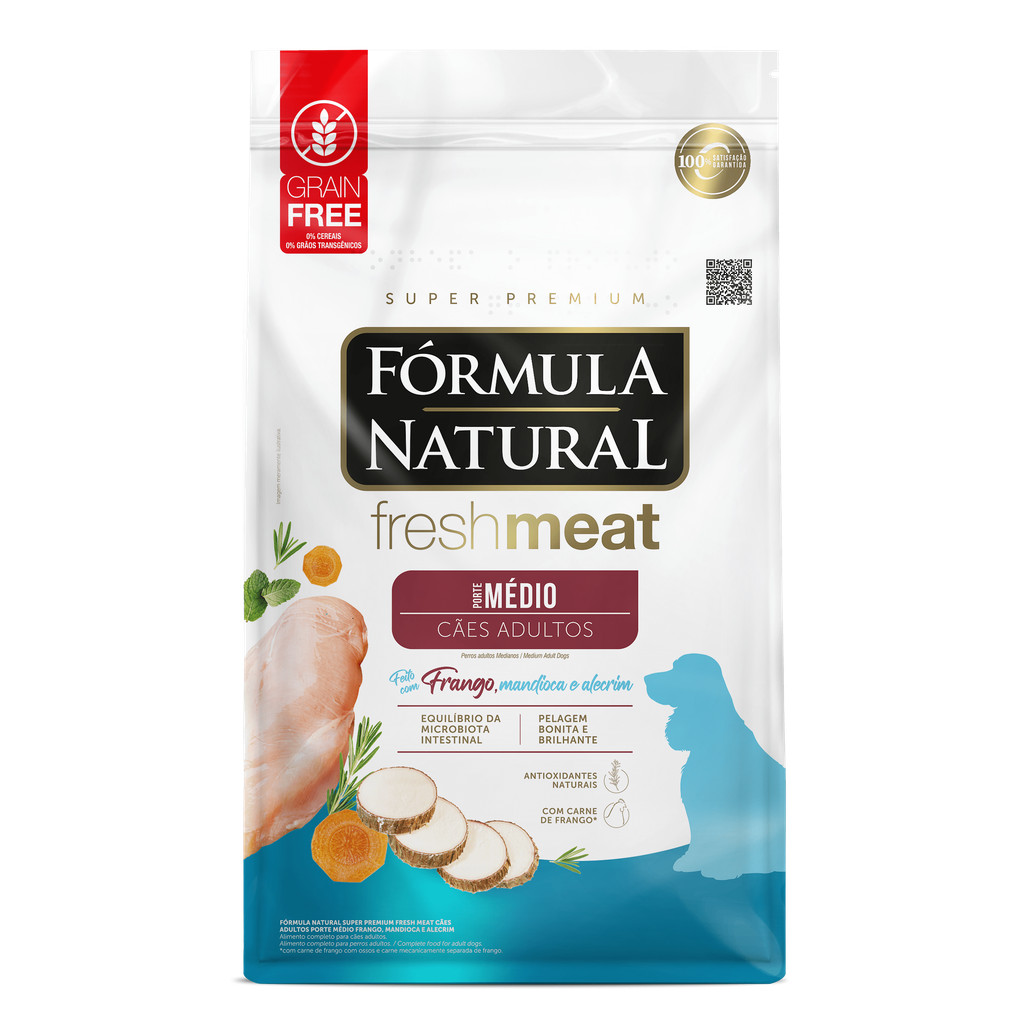 Formula Natural Fresh Meat Cães Adultos Médios 2,5kg em Oferta na Shopee