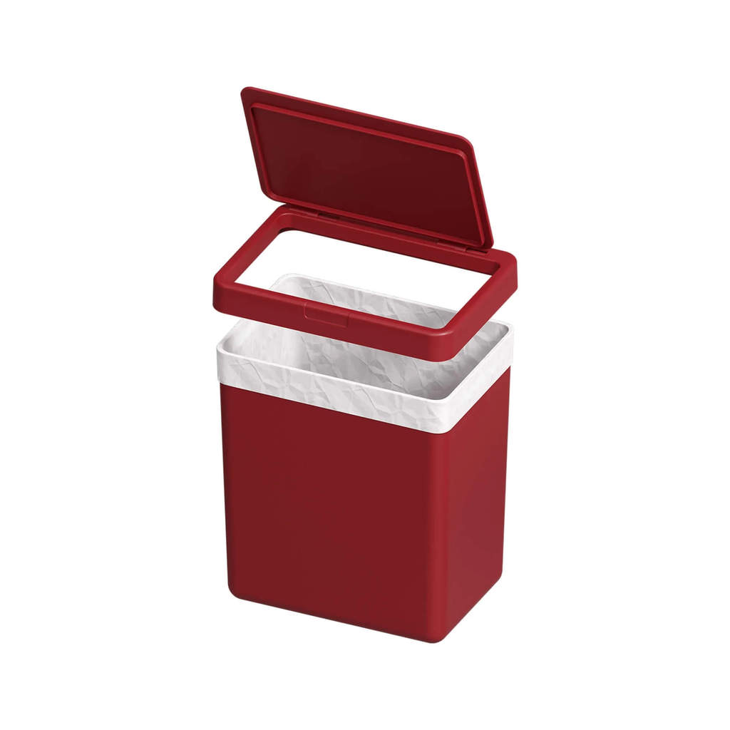 Lixeira com Tampa Coza Single 2,5 Litros Vermelho Bold Brinox - 17009/0465 — imagem 2 de 2