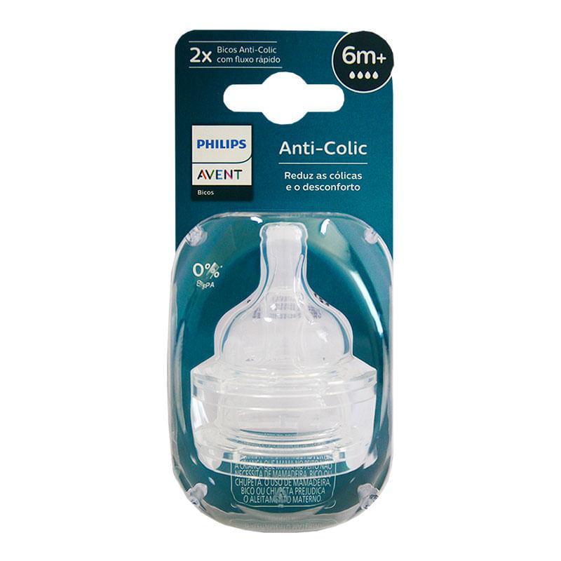 Bico de Mamadeira Philips Avent Anti-Colic 6M+ 2 Unidades em Oferta na Shopee
