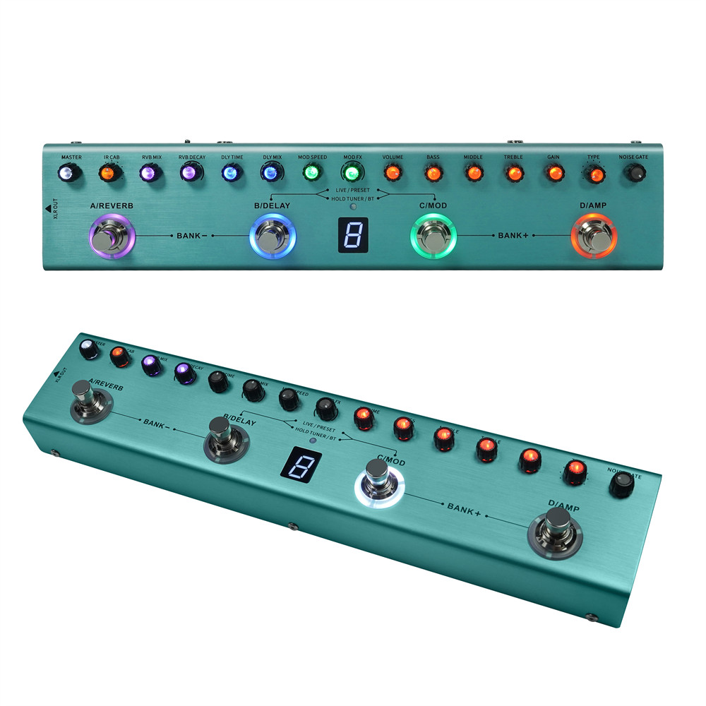 Pedal multiefeitos para guitarra Tank-G 36 predefinições 9 slots de pré-amplificador 8 slots de cabine em Oferta na Shopee