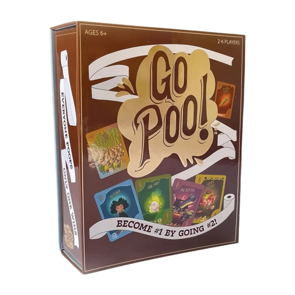 Portable Go Poo! Party Card Game Easy‑to‑Learn Family Board Game Ideal Holiday Game Gift for 2‑4 Players Ages 6 and Up