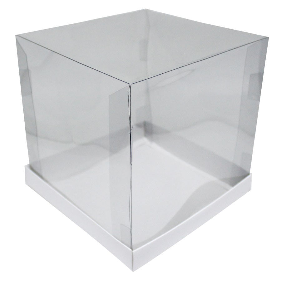 Caixa Panetone Bolo 1Kg Branco 20x20x20cm 2 Unid. YINPACK