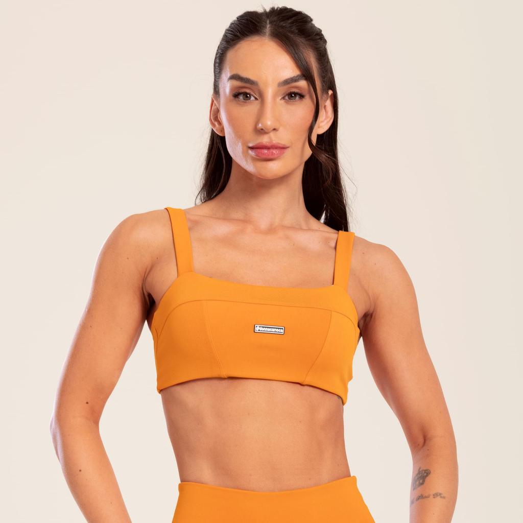 Top Faixa Com Recortes Sem Cós Capadocia Poliamida Com Bojo em Oferta na Shopee