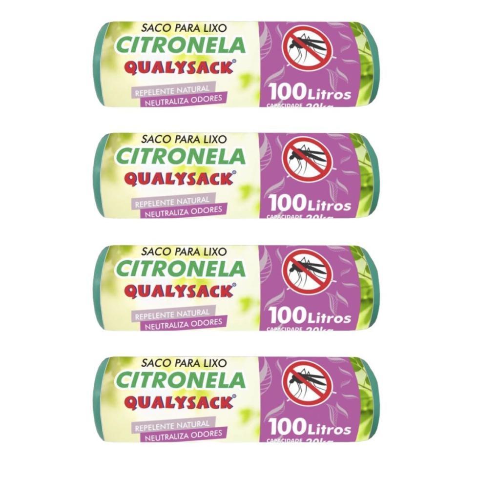 Kit 4 Saco De Lixo Pia E Banheiro Com Aroma Citronela 100L - 60 Unidades em Oferta na Shopee