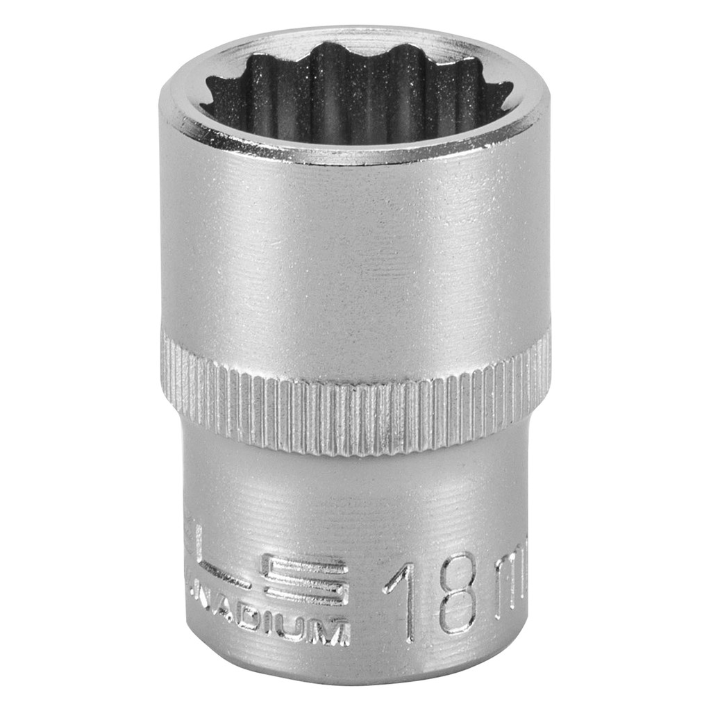 SOQUETE ESTRIADO 1/2POL CRV CLIPS PLASTICO 18MM 1PC // STELS