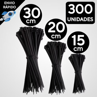 Jogo 300 Ou 100 Abraçadeira de Nylon Enforca Gato Braçadeira Cintas Plásticas 15cm · 20cm…