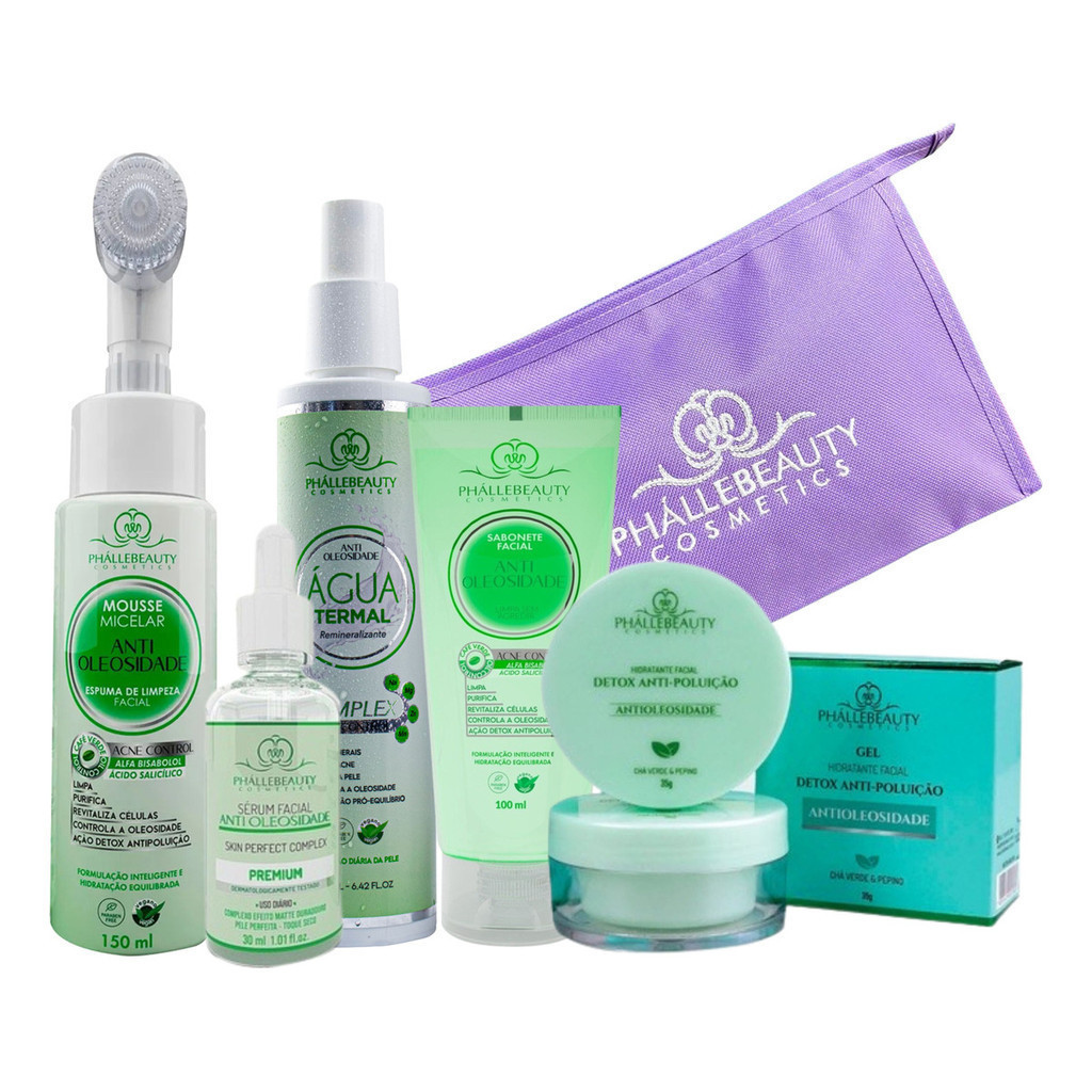 Kit Cuidados Com Anti Oleosidade Mista Acne Skincare Completo