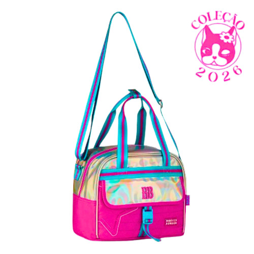Lancheira Térmica Rebecca Bonbon Shine - Clio Style Rosa em Oferta na Shopee