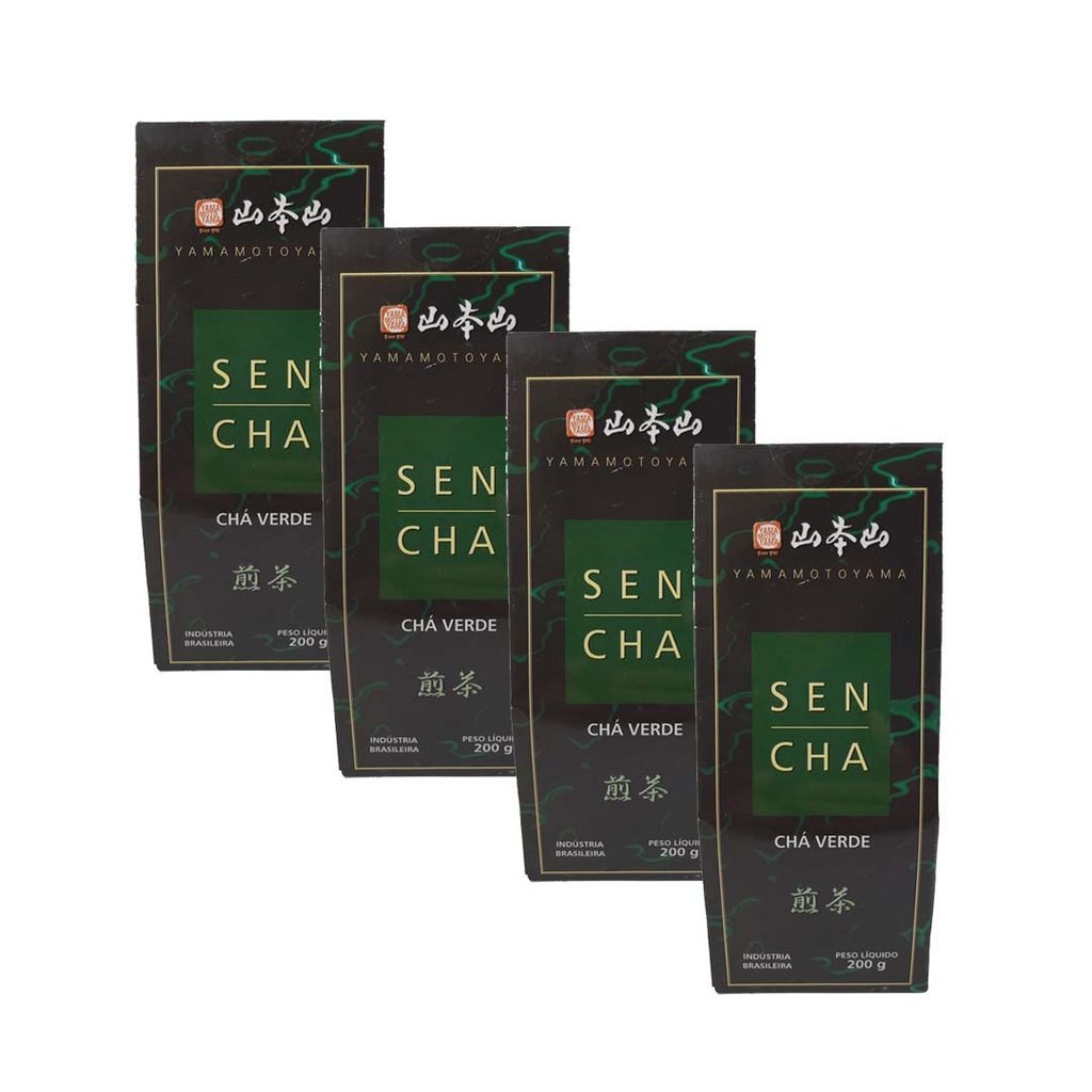 Chá Verde Sencha Yamamotoyama 200g Kit 4 Unidades
