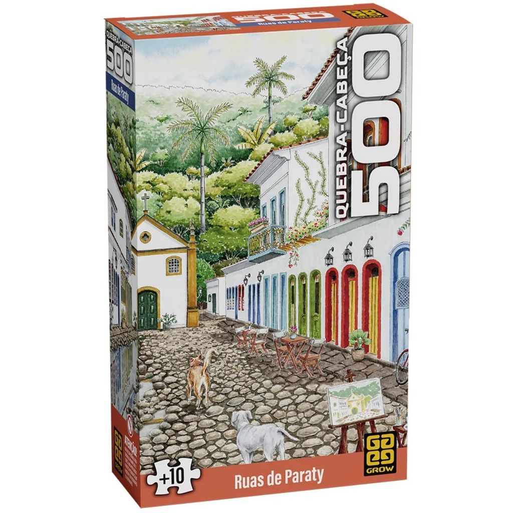 Quebra Cabeça 500 Peças Ruas de Paraty 4860 - Grow em Oferta na Shopee