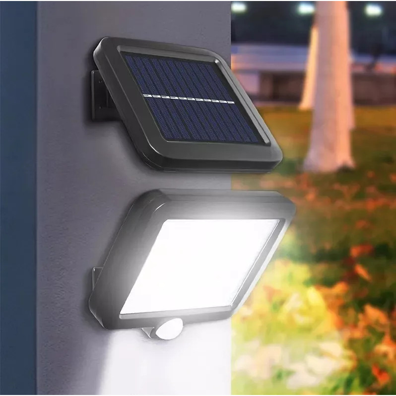 luminaria parede solar cob sensor de presença automático economia de energia 120 cob com 3 funções