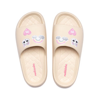 Chinelo Slide Infantil Molekinha Aplicações Eva Creme em Oferta na Shopee
