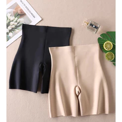 Short segunda pele Sem Costura` Bermuda Antiatrito Invisível para Vestido Cintura Alta Modeladora