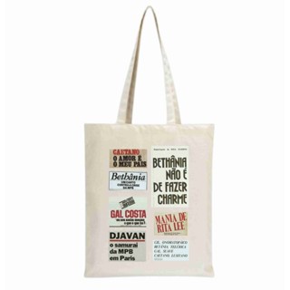 Bolsa Sacola Ecobag Ecologica algodão estampa MPB brasilidades em Oferta na Shopee