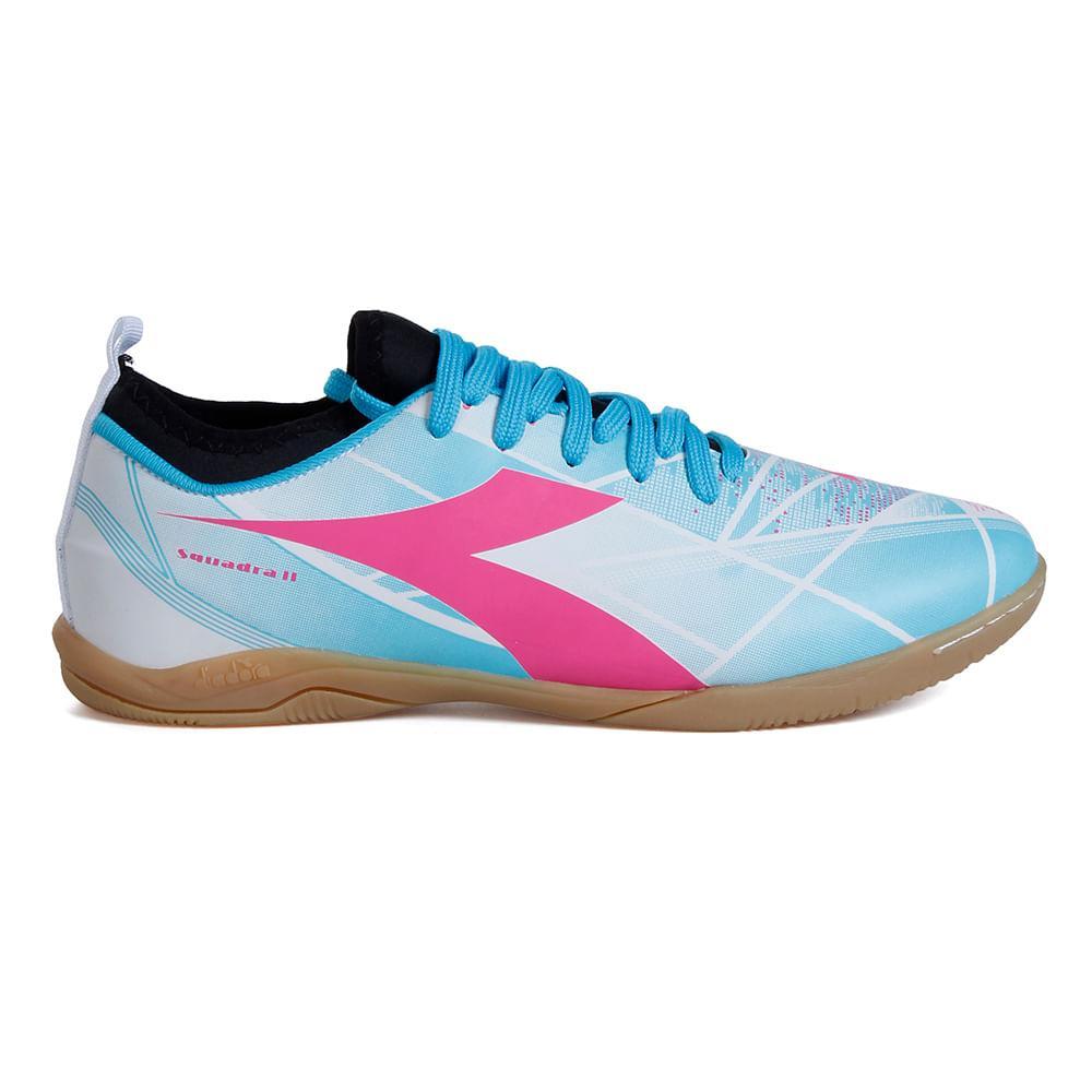 Imagem Chuteira Unissex Diadora Squadra II X Futsal Branco e Azul