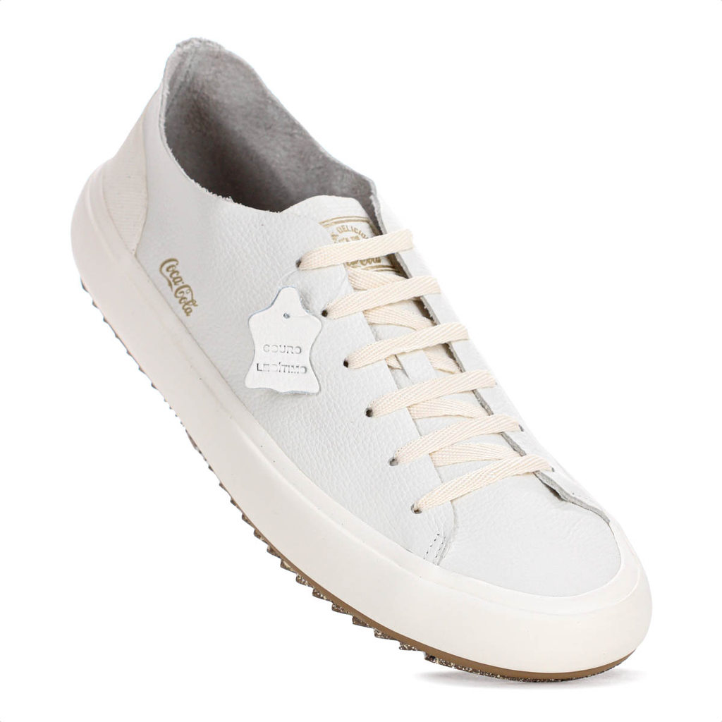 Tênis Coca Cola Trail Leather Off White - Masculino