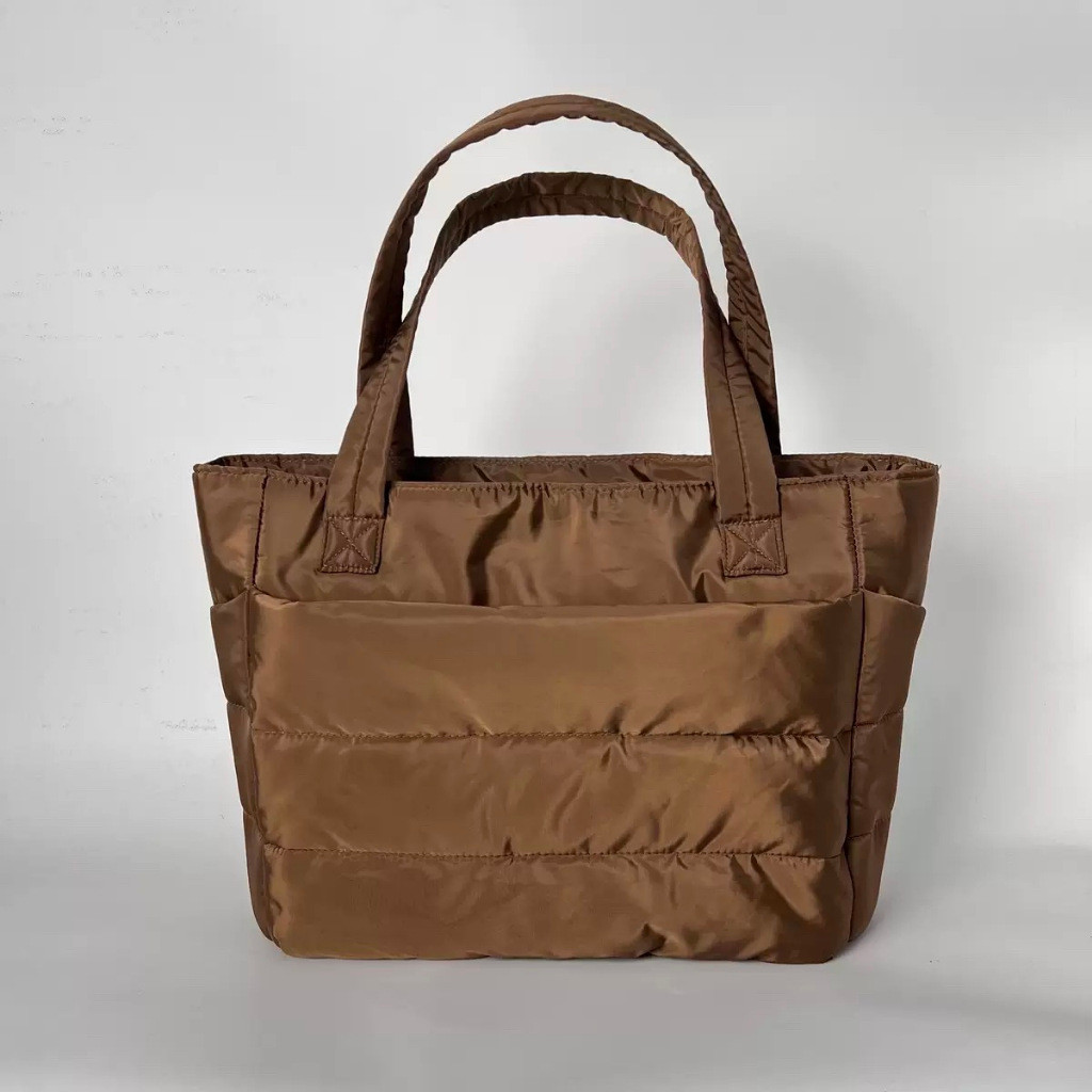 Bolsa Feminina Grande Nylon Acolchoado 15.6’’ com Divisória Interna para Notebook Trabalho Faculdade em Oferta na Shopee