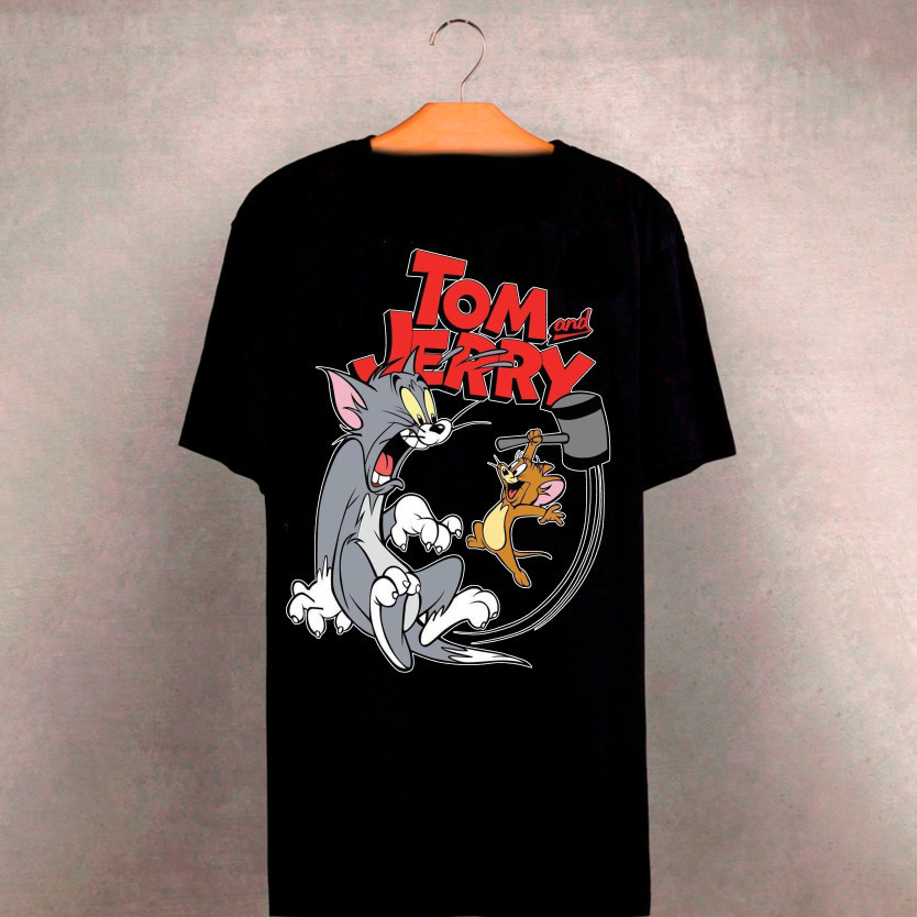 Camiseta Camisa Blusa  camisa camiseta unissex basica estampa personagem tom e jerry  algodao 100% Algodão - Envio Rapid