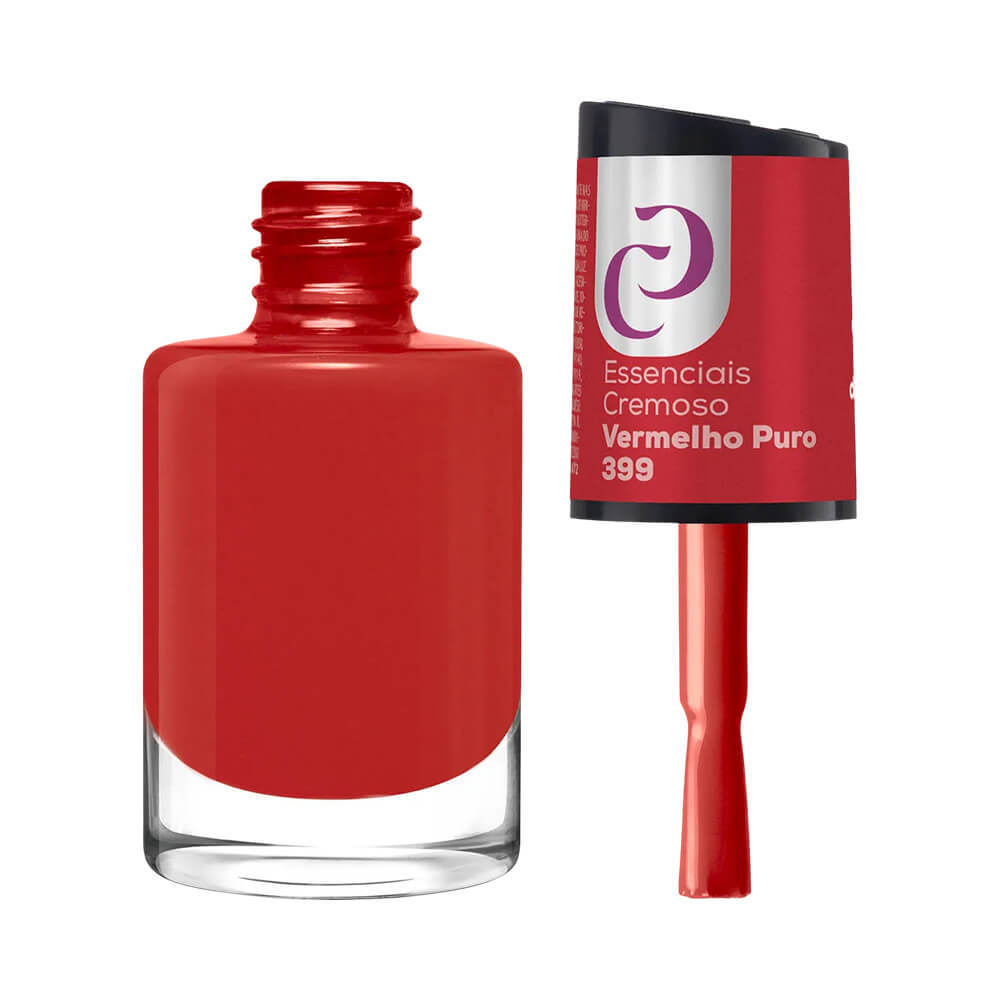 Detalhes do Esmalte Cora Essenciais Cremoso Vermelho Puro