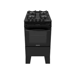 Fogão Itatiaia Electra Glass Pluss Piso 4 Bocas Preto Mesa De Vidro Bivolt (3700000484)
