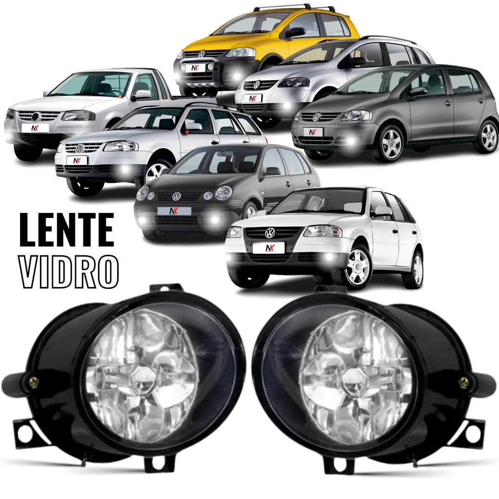 Par/Un Farol Milha Gol Parati Saveiro G4 Polo Fox Spacefox Crossfox Auxiliar em Oferta na Shopee