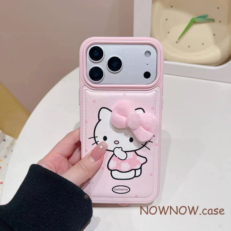 Para IPhone 17 Ar 16 15 14 13 12 11 Pro Max X XR XS 7 8 Plus Dos Desenhos Animados Bonito Rosa Gatinho Gato 3D Arco De P em Oferta na Shopee