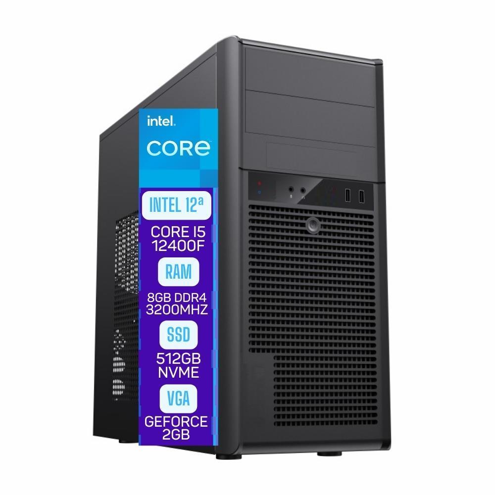 Computador Skill Pro Intel 12ª Geração Core i5 12400F 8GB DDR4 Placa de vídeo Geforce 2GB SSD 512GB SP-026